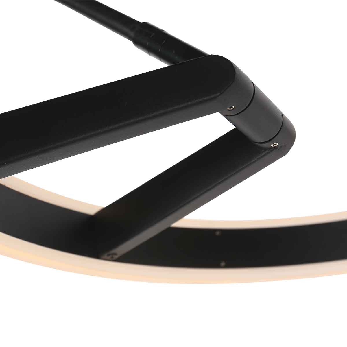 Moderne schwarze Metall-Stehlampe Steinhauer Ringlux – Bild 14