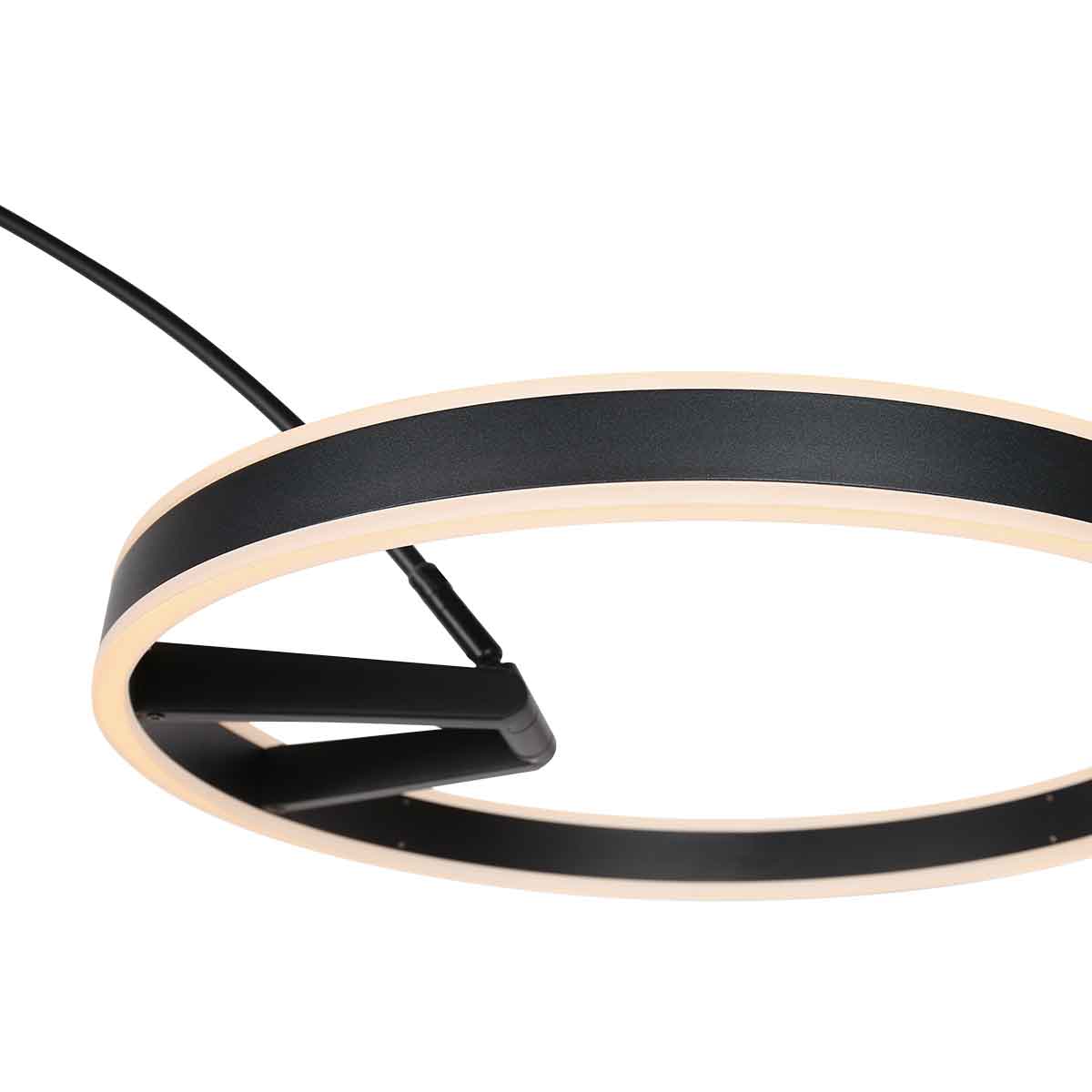 Moderne schwarze Metall-Stehlampe Steinhauer Ringlux – Bild 5