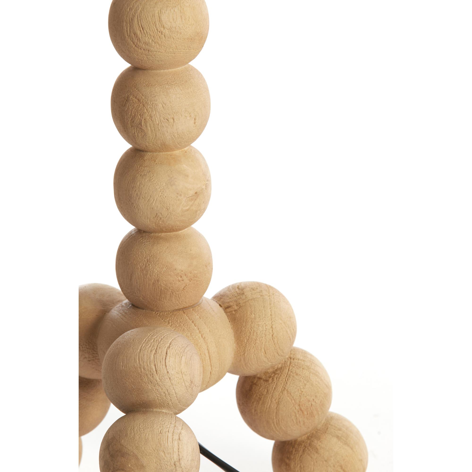 Tischlampe mit Holzperlen natur Light & Living Veglio – Bild 3