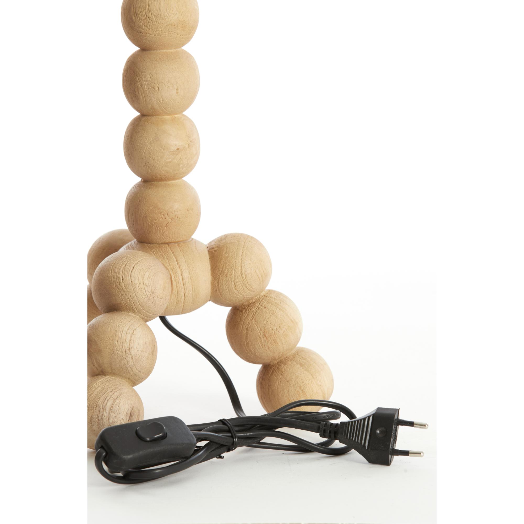 Tischlampe mit Holzperlen natur Light & Living Veglio – Bild 5