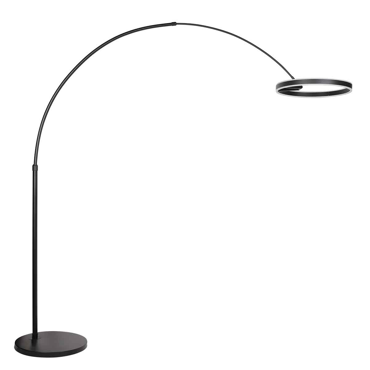 Moderne schwarze Metall-Stehlampe Steinhauer Ringlux – Bild 2