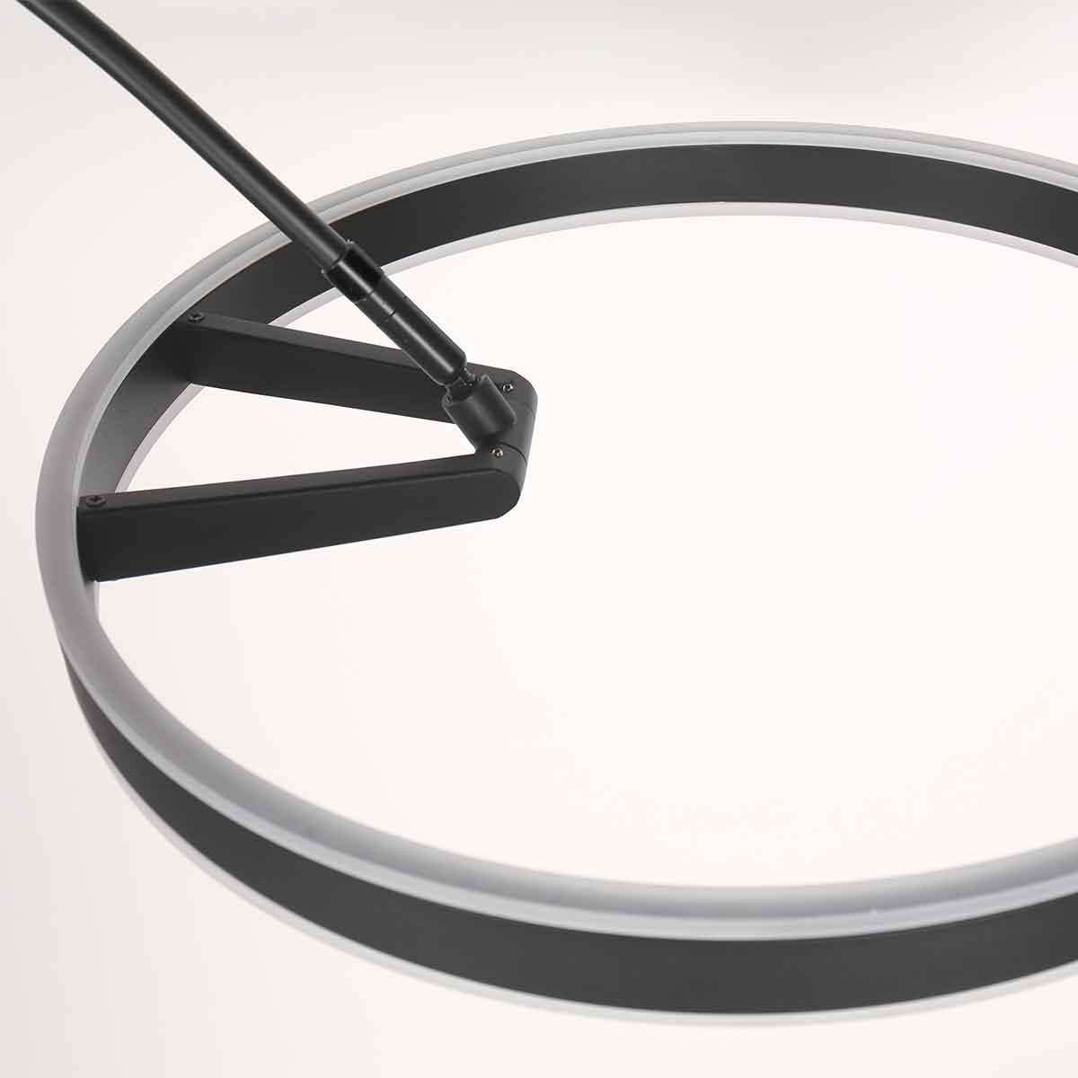 Moderne schwarze Metall-Stehlampe Steinhauer Ringlux – Bild 13