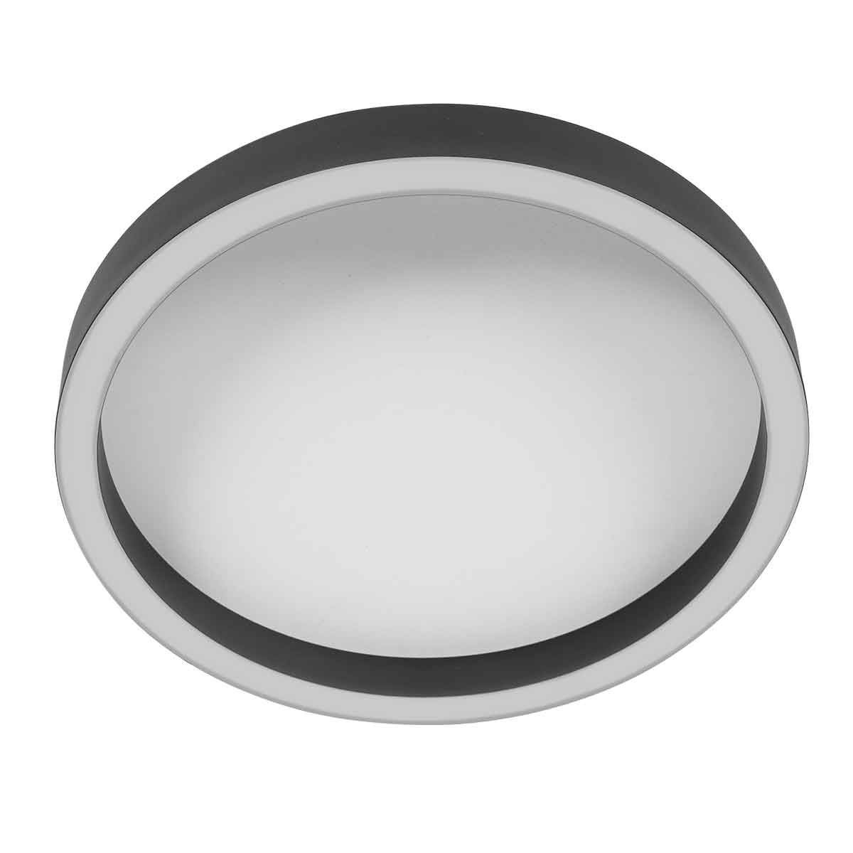 Moderne schwarze Metall-Deckenleuchte Steinhauer Ringlux – Bild 9