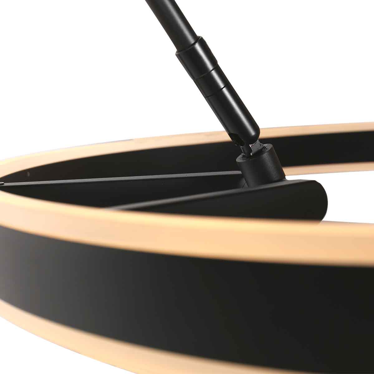 Moderne schwarze Metall-Stehlampe Steinhauer Ringlux – Bild 4