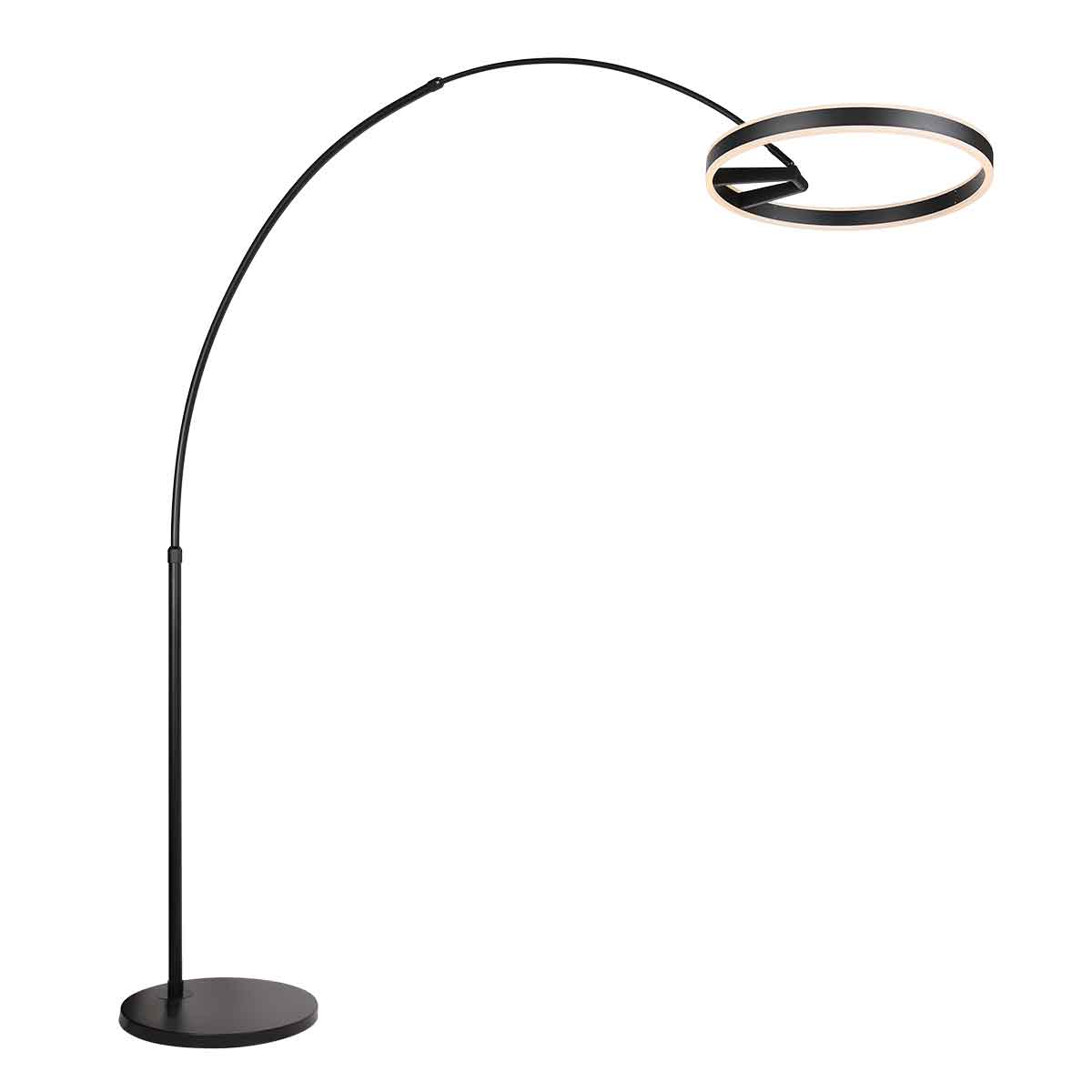Moderne schwarze Metall-Stehlampe Steinhauer Ringlux – Bild 9