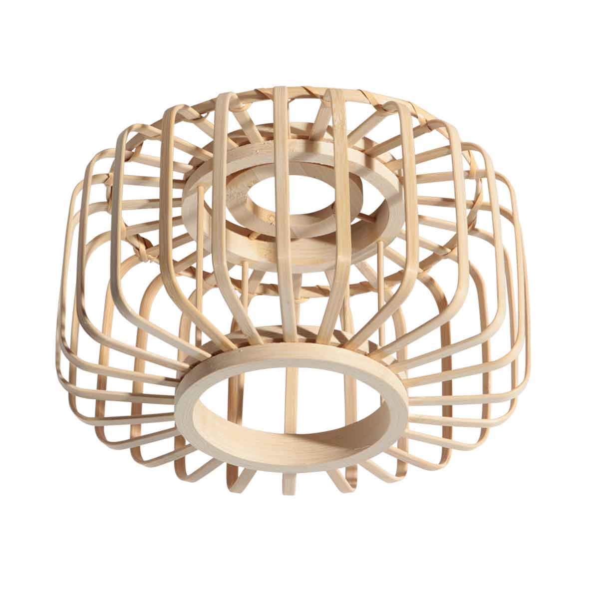 Runde Bambus-Deckenleuchte Natur Bloeba Steinhauer – Bild 5