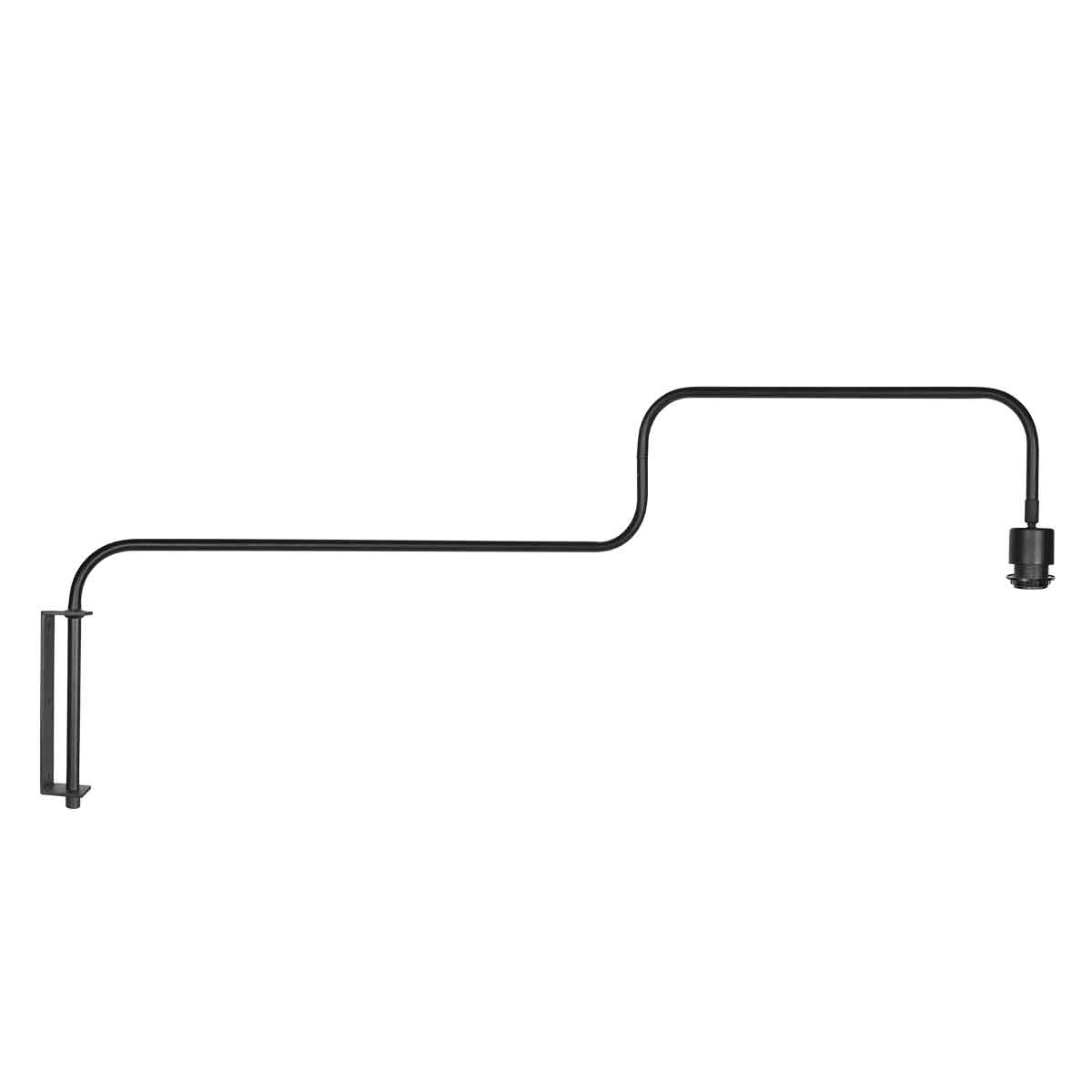 Trendige schwarze Metall-Wandleuchte Steinhauer Bloeba