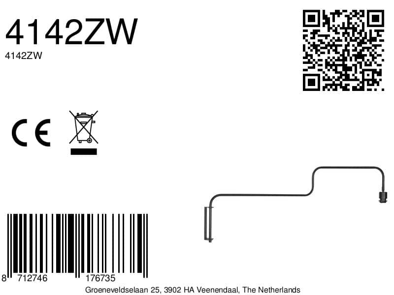 Trendige schwarze Metall-Wandleuchte Steinhauer Bloeba – Bild 11