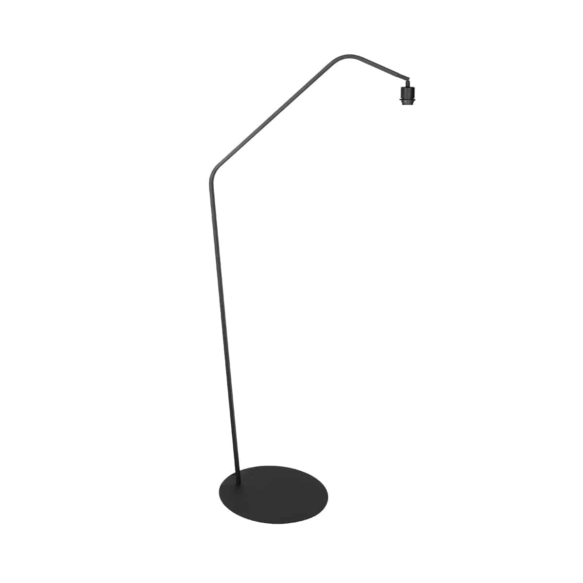 Schwarze Bogenlampe mit Knick Anne Lighting ZigZag