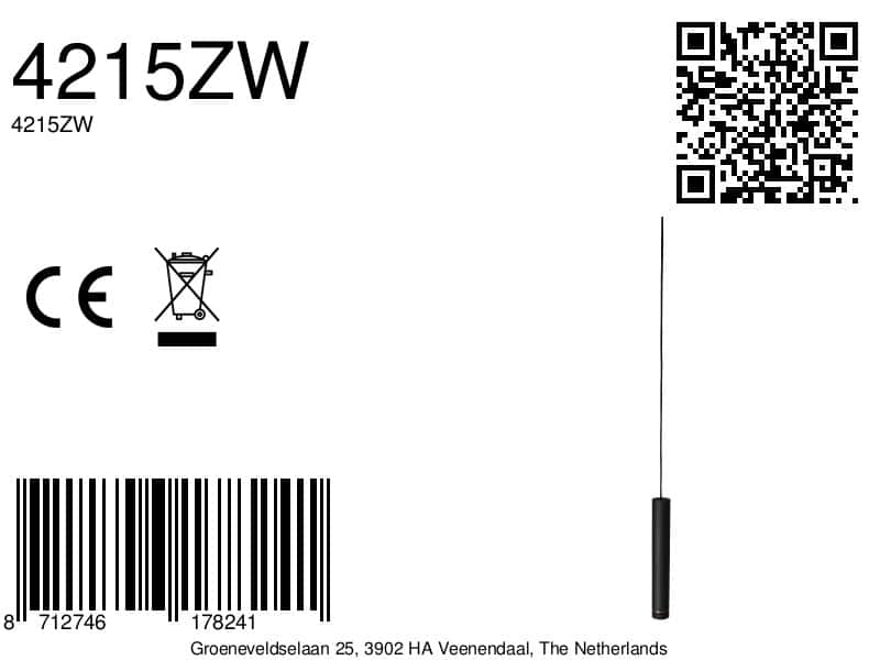 Schwarze Pendelleuchte mit Zylinderform Mexlite DownLume – Bild 10