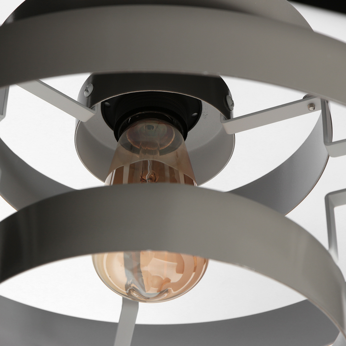 Graue Hängelampe mit offener Ringstruktur Steinhauer Halo Cirque – Bild 4