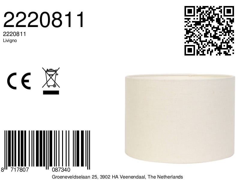 Moderne weiße runde Lampenschirm Livigno Light & Living – Bild 2