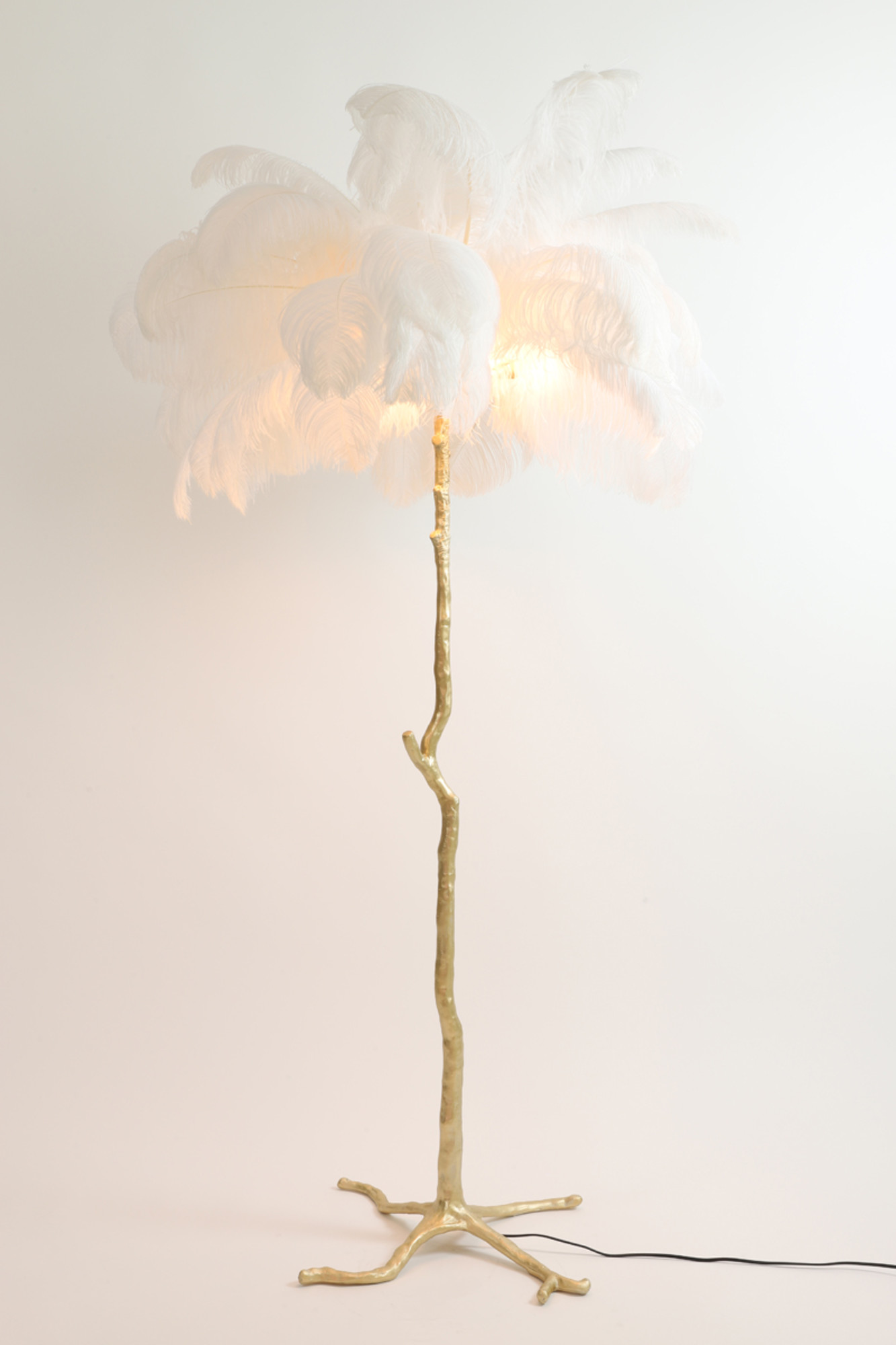Design-Stehleuchte mit weißen Federn Light & Living Feather – Bild 5