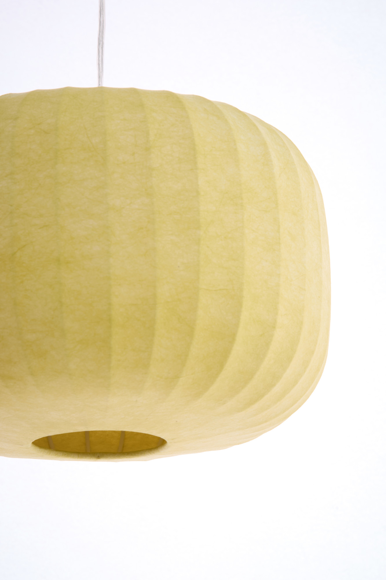 Runde Hängelampe aus hellgelbem Stoff Light & Living Lexa – Bild 5