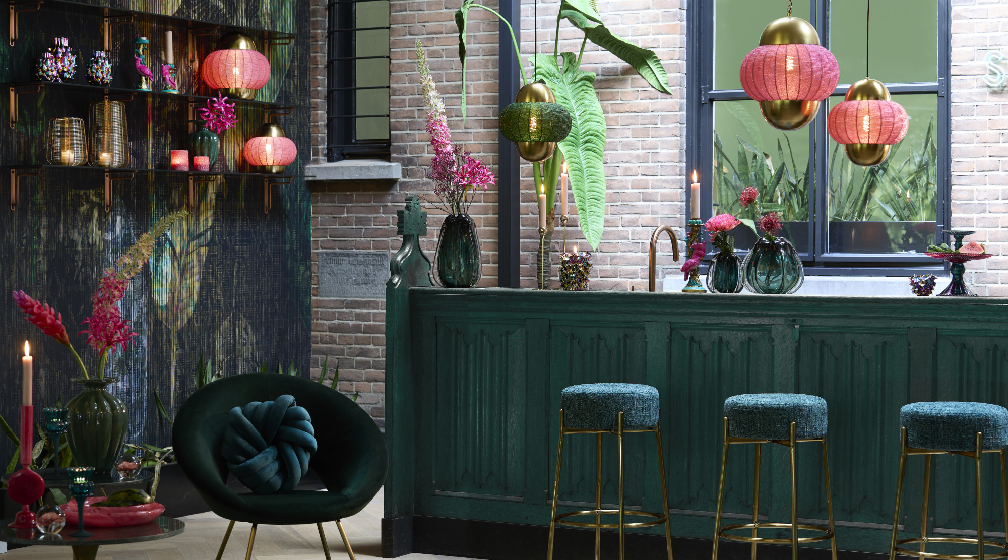 Gold-rosafarbene Hängelampe mit luxuriöser Ausstrahlung Light & Living Cetara – Bild 4