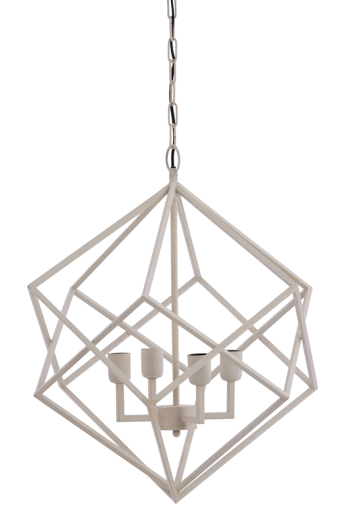Weiße geometrische Design-Hängelampe Light & Living Drizella – Bild 2