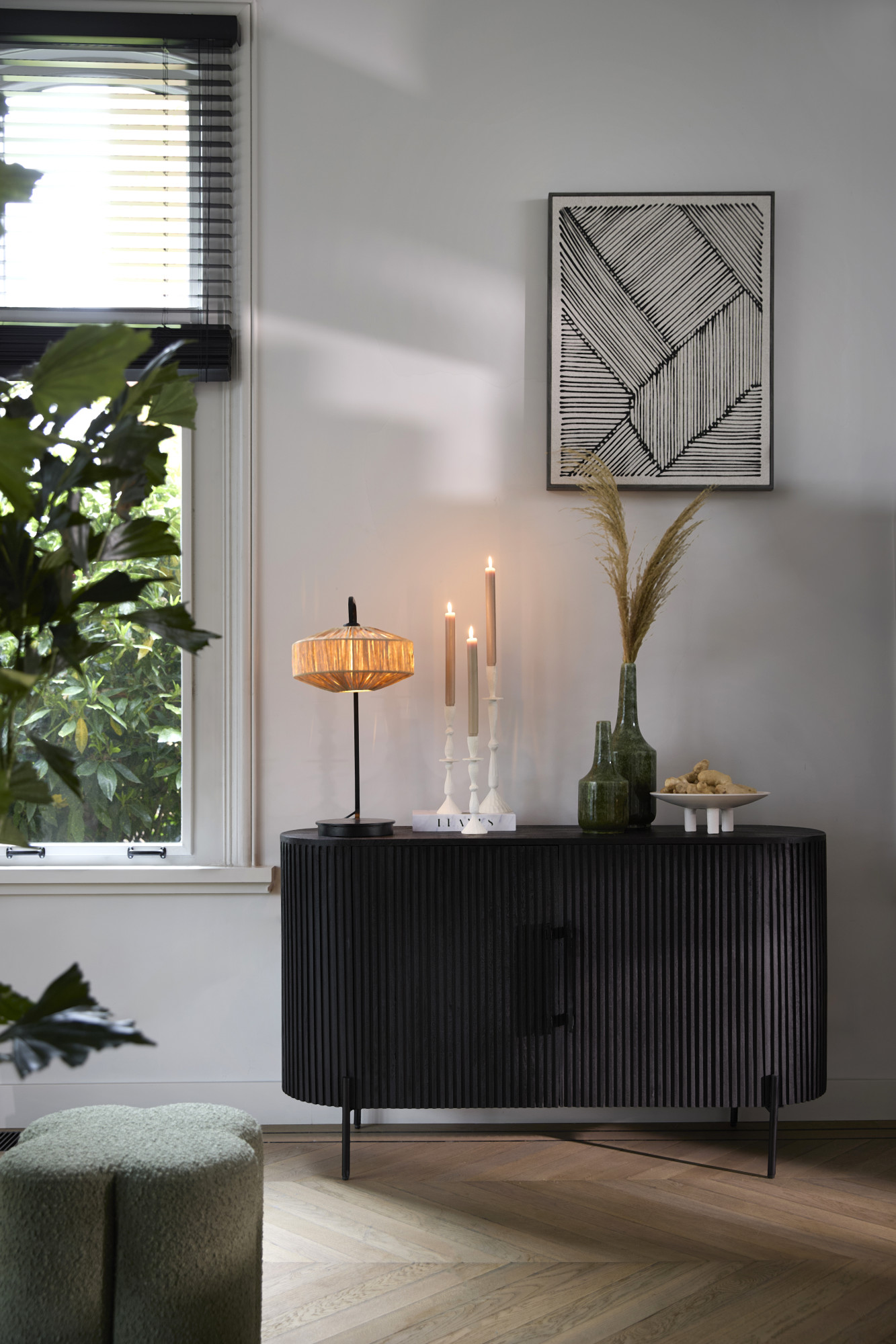 Rattan-Lampenschirm in natürlichem Braun Light & Living Biljana – Bild 4