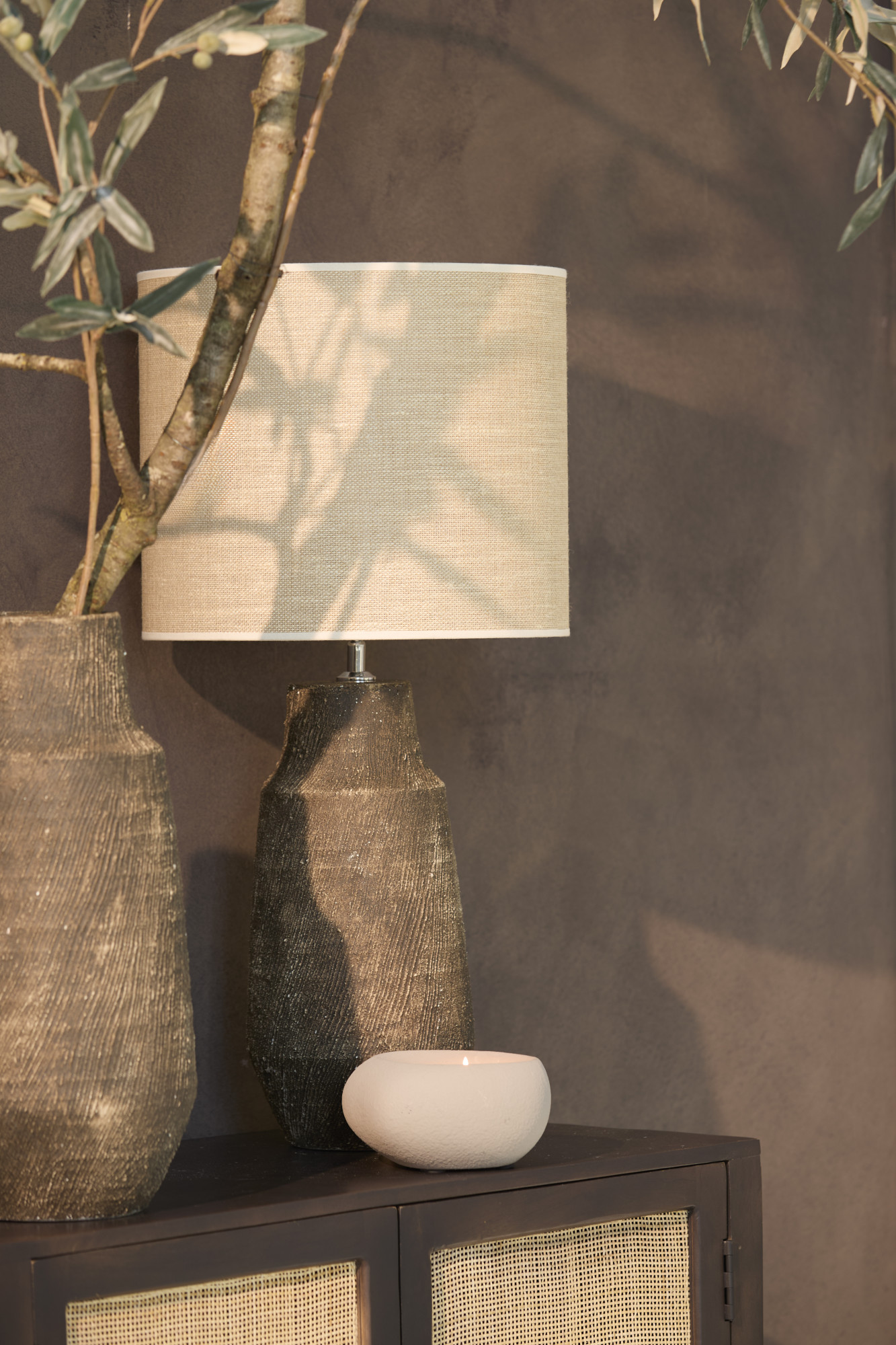 Rustikaler Lampenfuß Holzstruktur Light & Living Kidira – Bild 4