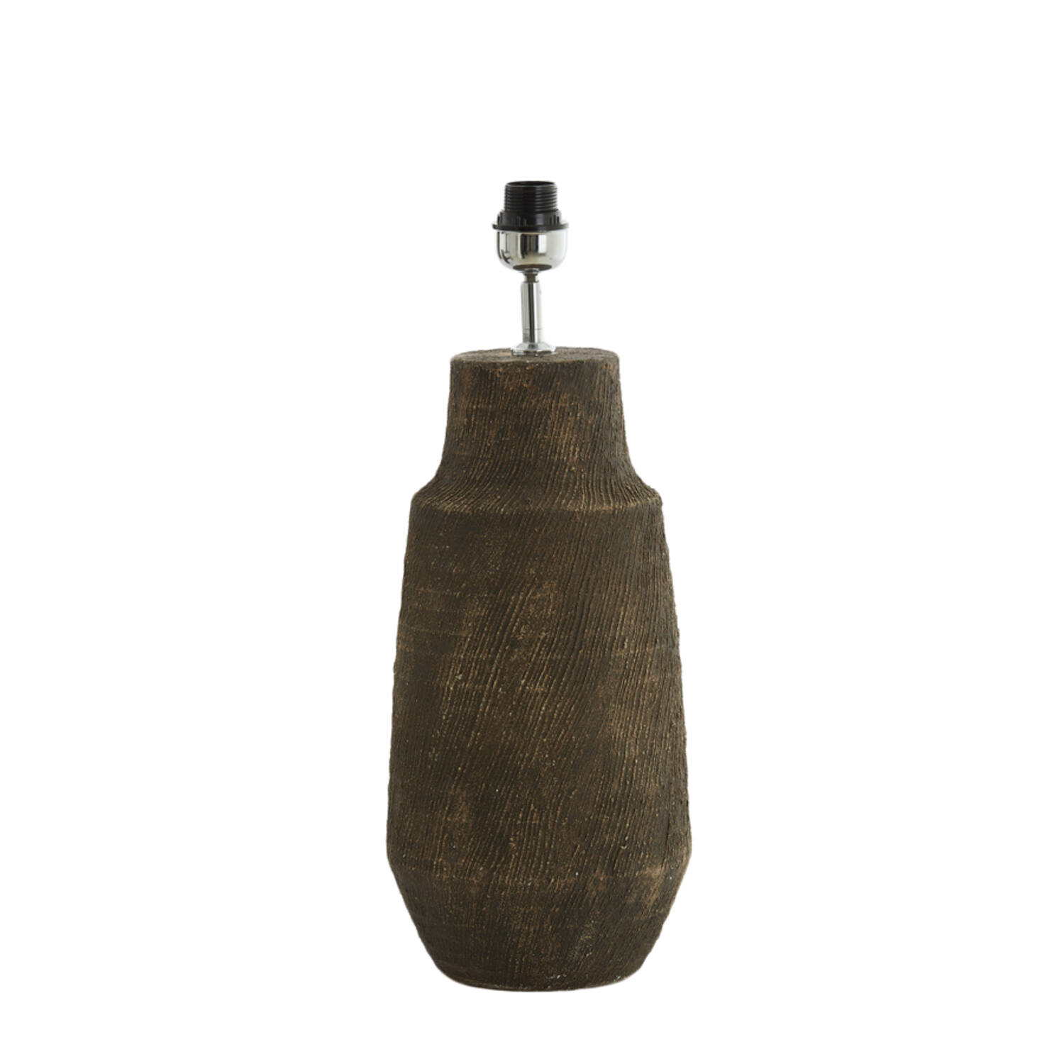 Schwarz Tischlampenfuß Holzoptik Light & Living Kidira