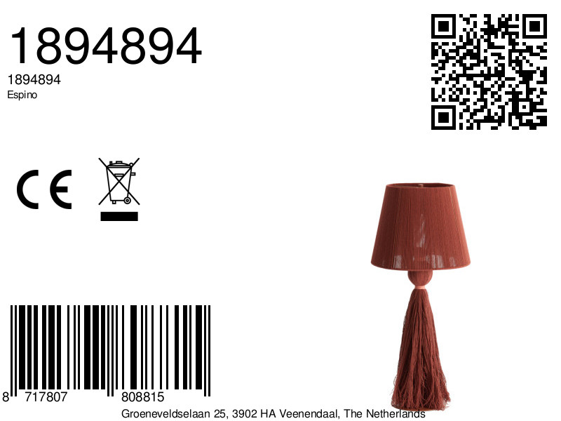 Stehlampe in Rot aus Stoff Light & Living Espino – Bild 6