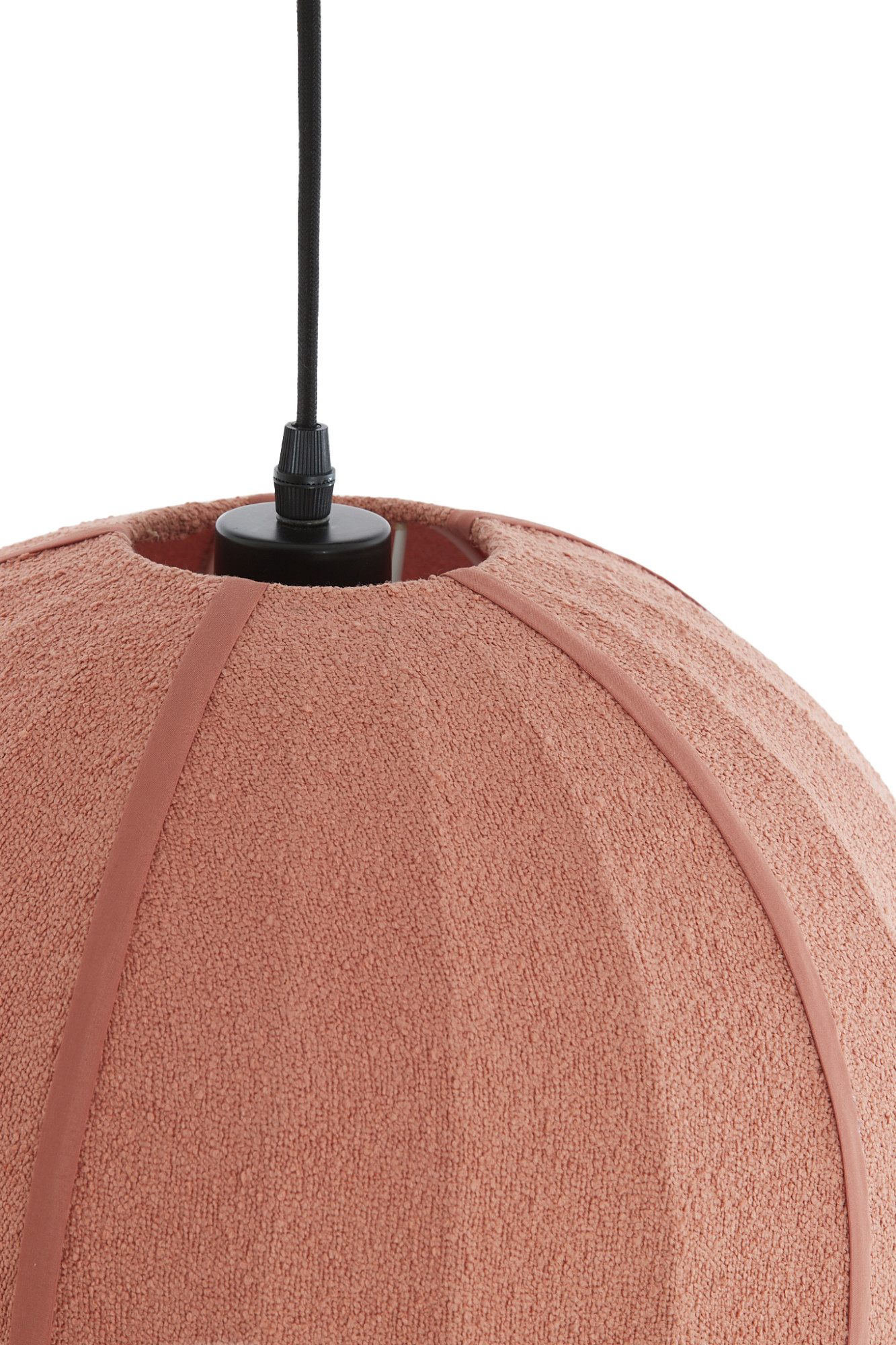 Kugelförmige rosa Stoff-Hängelampe Light & Living Zagori – Bild 4