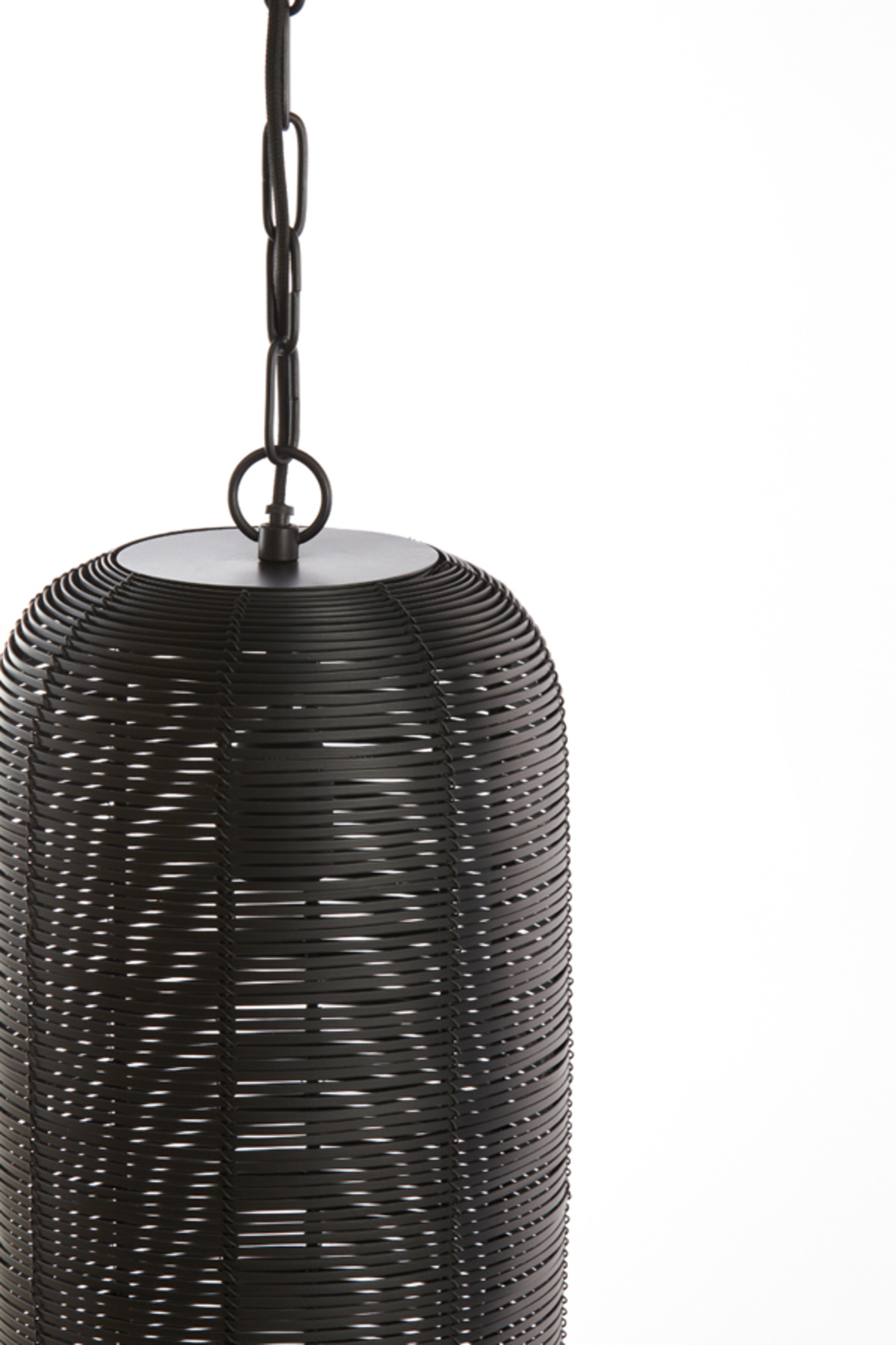 Schwarze Rattan-Hängelampe mit natürlichem Geflecht Light & Living Tomek – Bild 3
