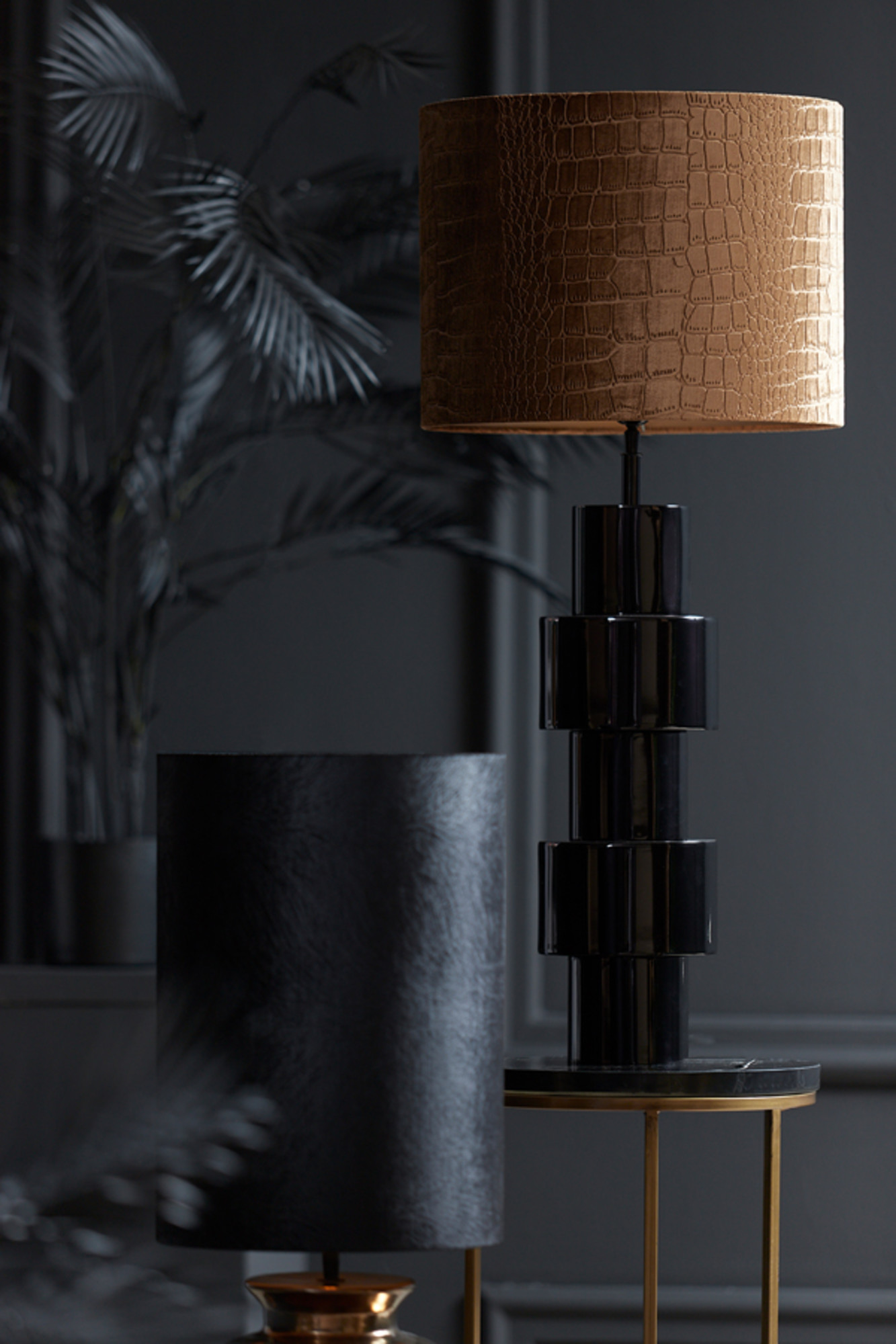 Krokodilprint Lampenschirm braun Light & Living Praya – Bild 5