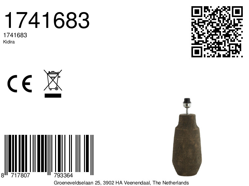 Rustikaler Lampenfuß Holzstruktur Light & Living Kidira – Bild 7