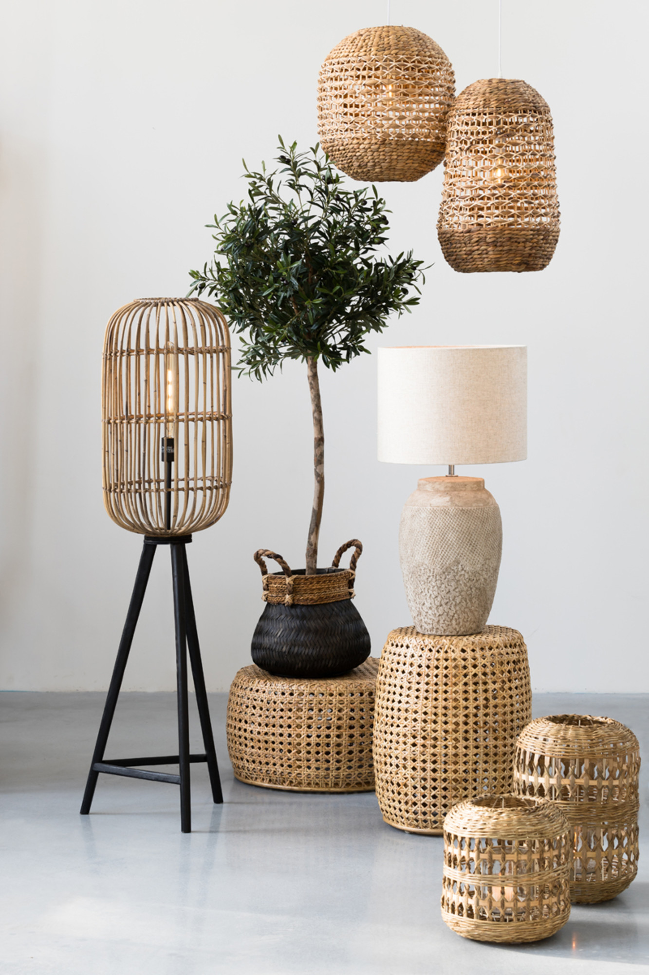 Rattan-Hängelampe mit natürlichem Design Light & Living Tripoli – Bild 5