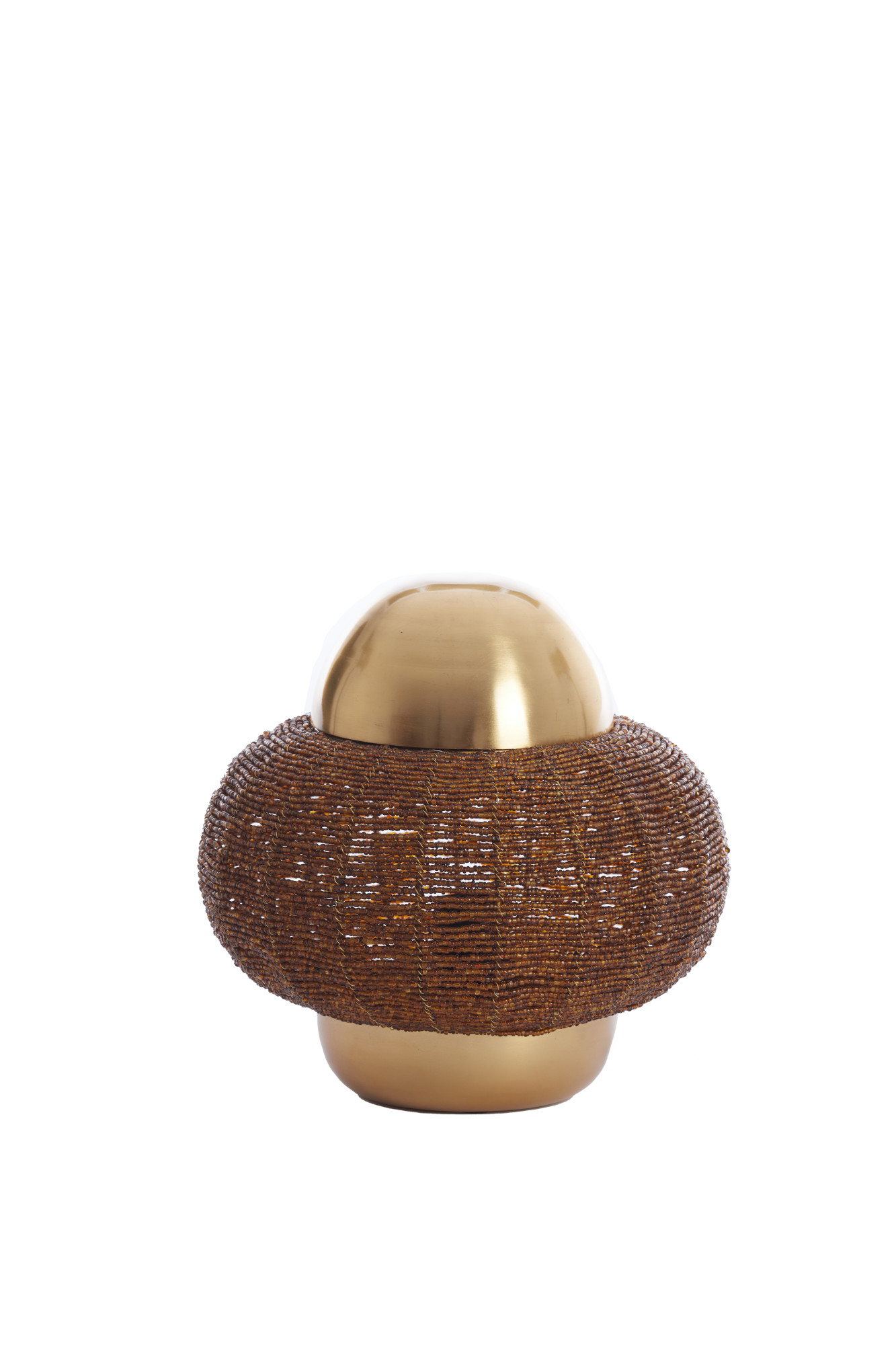 Braune Tischleuchte mit goldenen Akzenten Light & Living Cetara – Bild 2