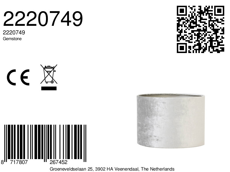 Zylindrischer Lampenschirm in Silber Light & Living Gemstone – Bild 5