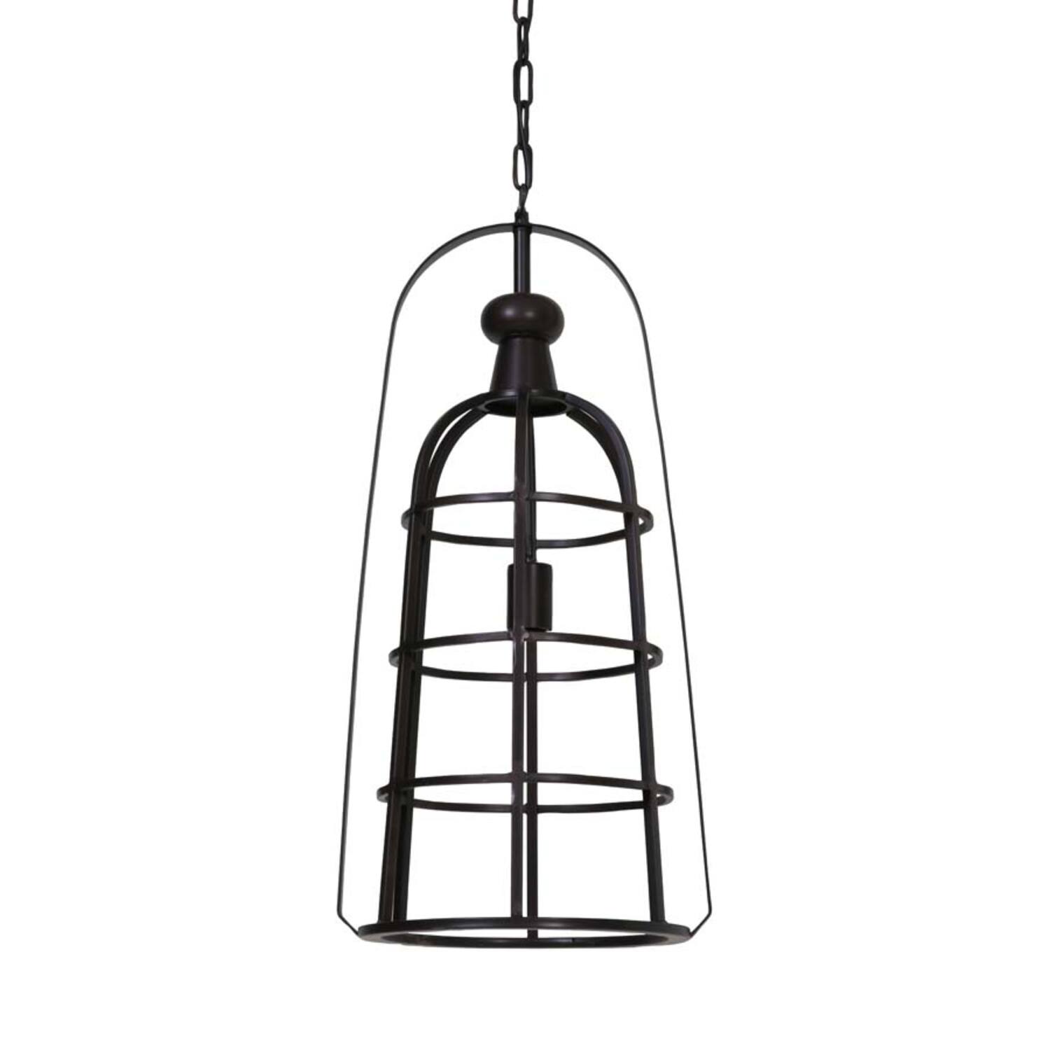 Industrielle schwarze Draht-Hängelampe Light & Living Dory
