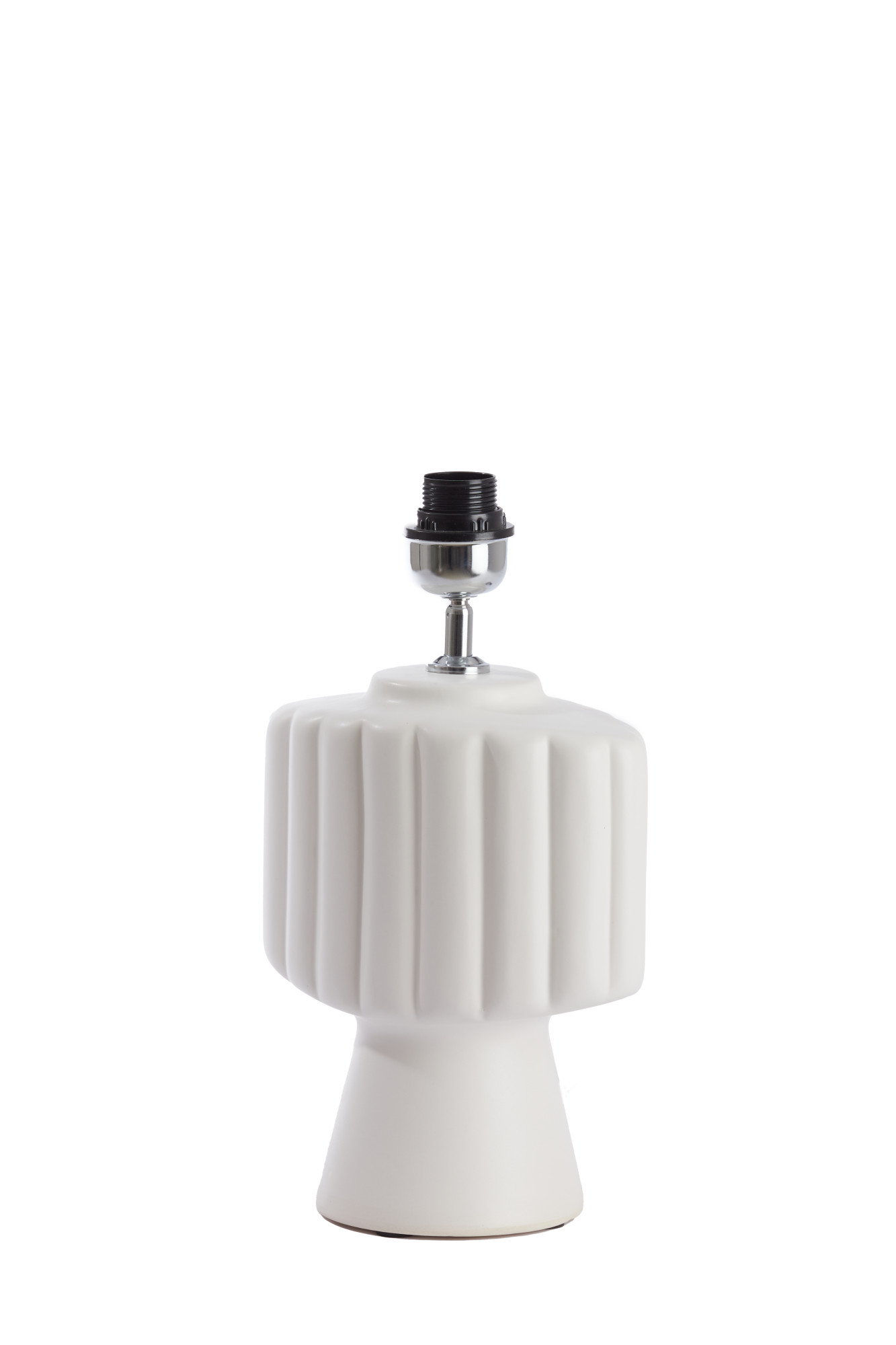 Rippige weiße Keramiklampenbasis Light & Living Gandara – Bild 3