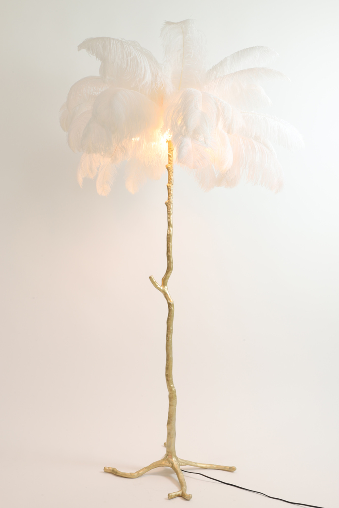 Design-Stehleuchte mit weißen Federn Light & Living Feather – Bild 4