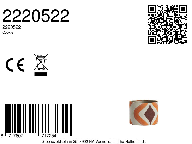 Retro-Muster Lampenschirm Stoff Light & Living Cookie – Bild 7