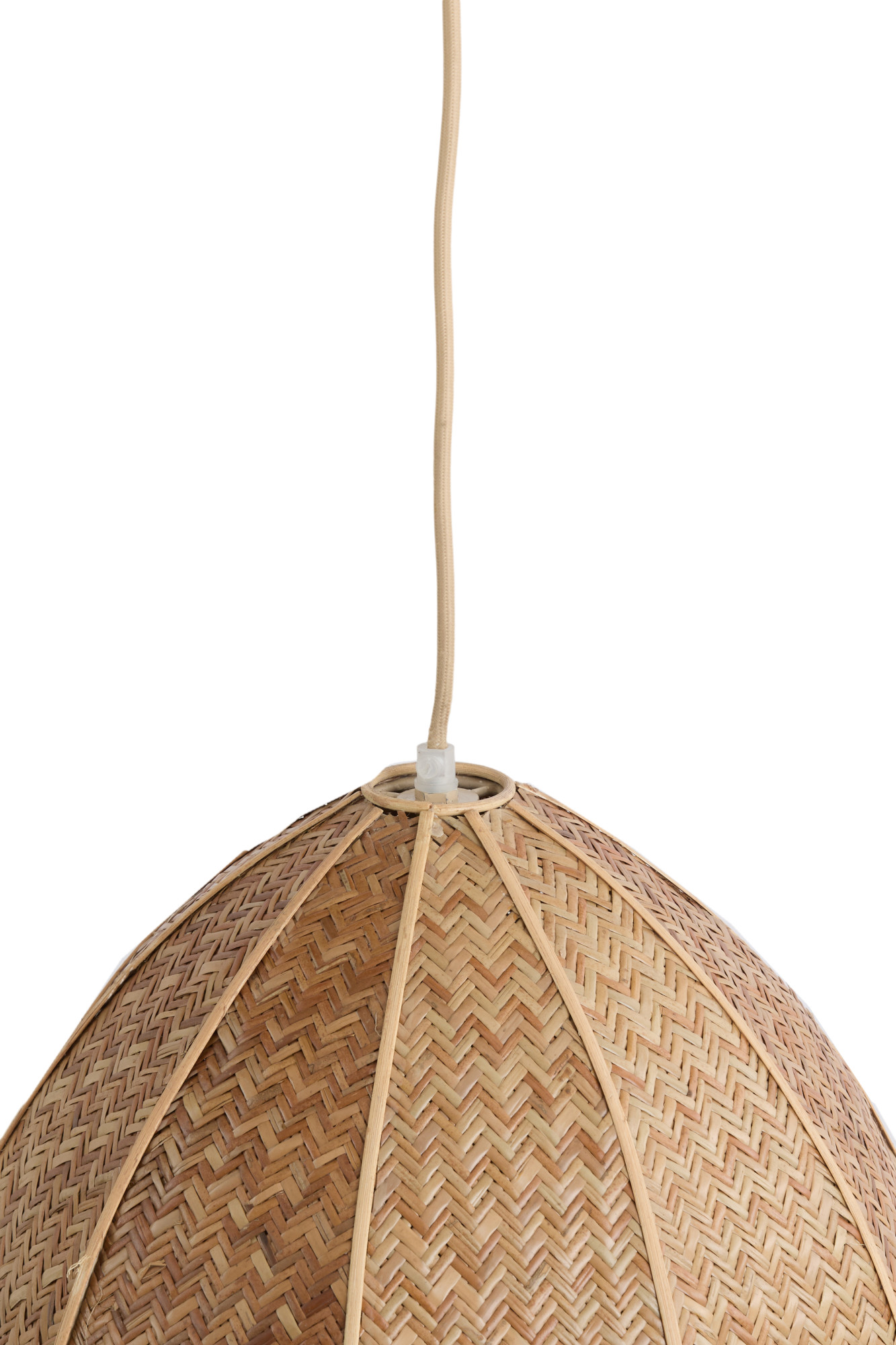 Eiförmige Rattan-Hängelampe in Naturfarbe Light & Living Milatos – Bild 5