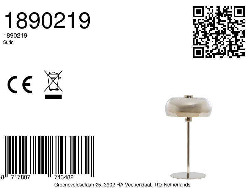 Moderne Schreibtischlampe aus Metall Light & Living Surin – Bild 6