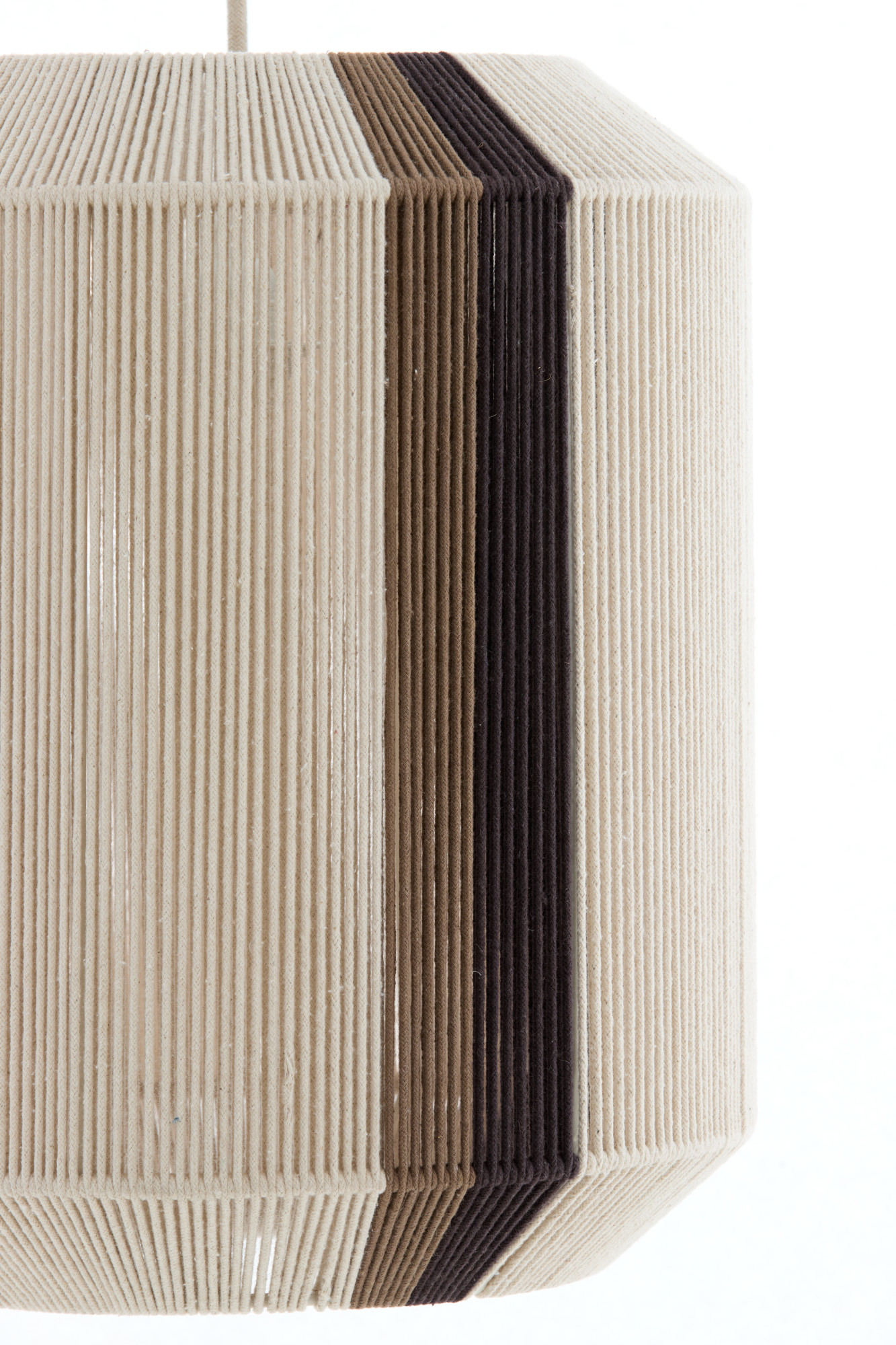 Hängelampe mit gestreiftem Stoff Light & Living Kozana – Bild 3