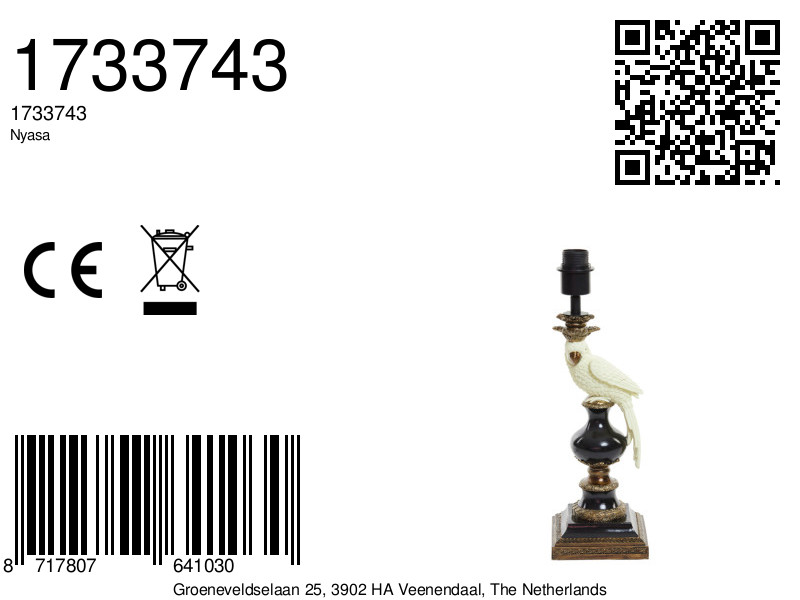 Papagei Halter Tischlampe Light & Living Nyasa – Bild 9