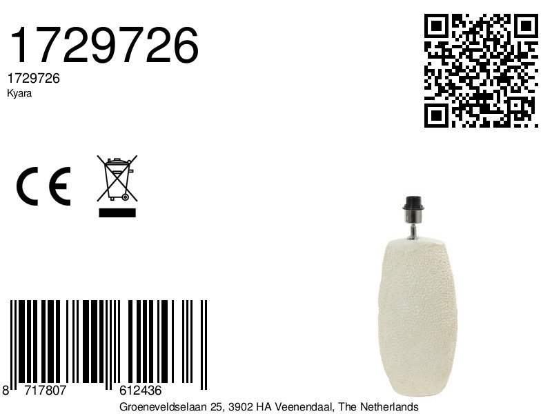 Gerippter Lampenfuß beige Light & Living Kyara – Bild 8