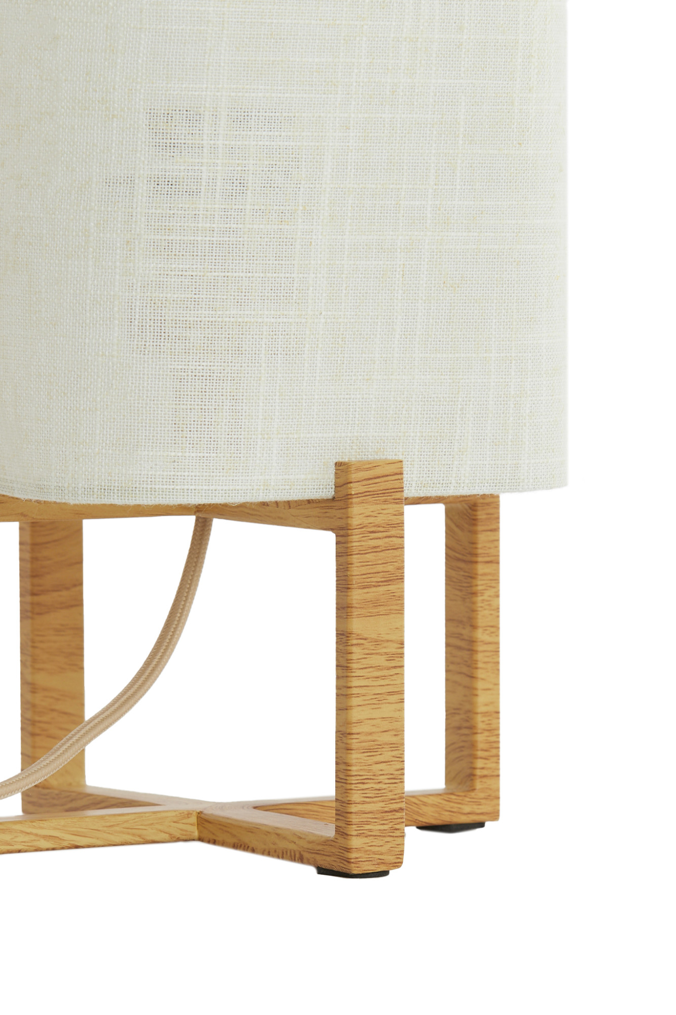 Rechteckige Tischlampe aus weißem Stoff Light & Living Wyn – Bild 6