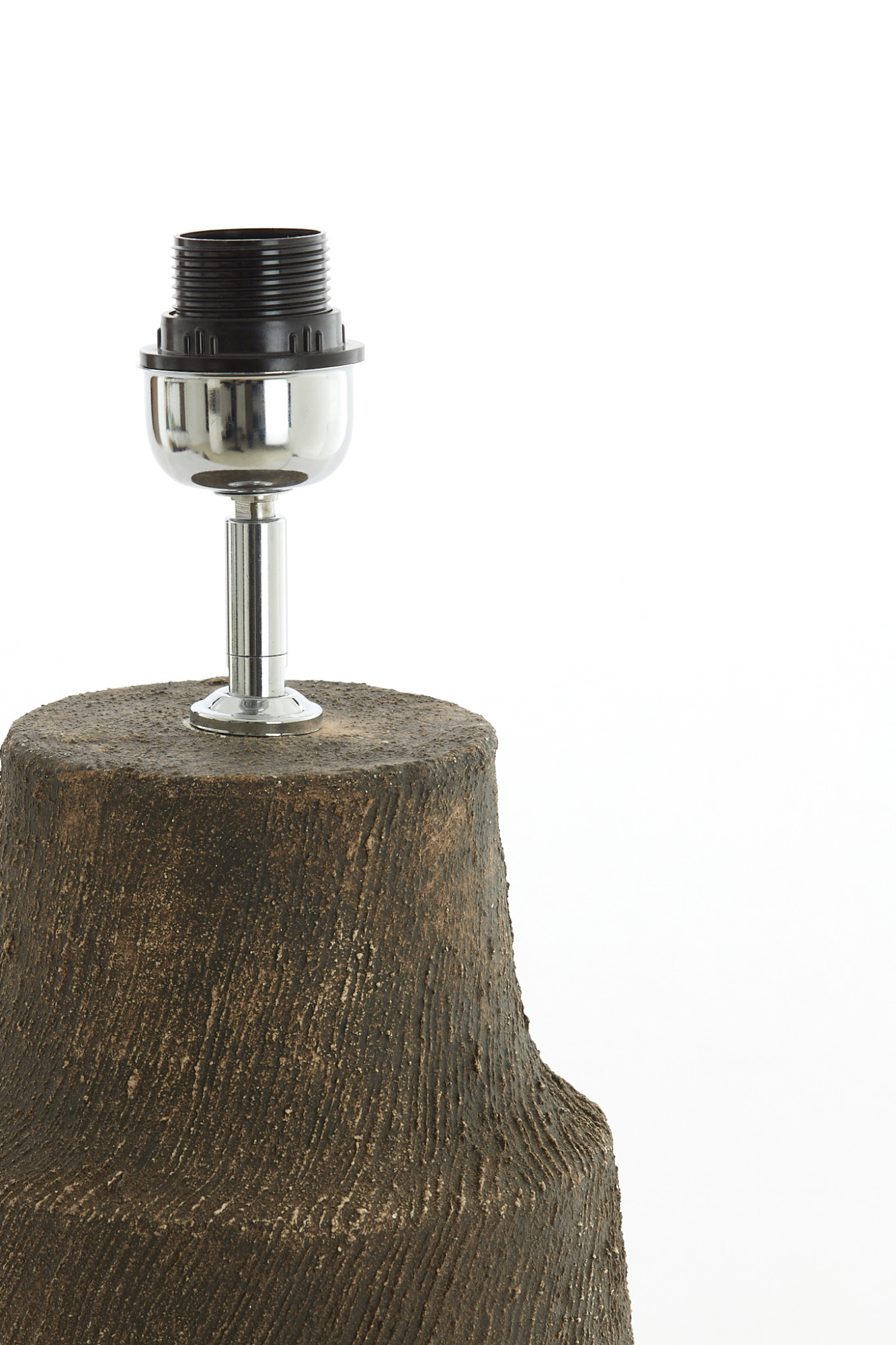 Schwarz Tischlampenfuß Holzoptik Light & Living Kidira – Bild 3