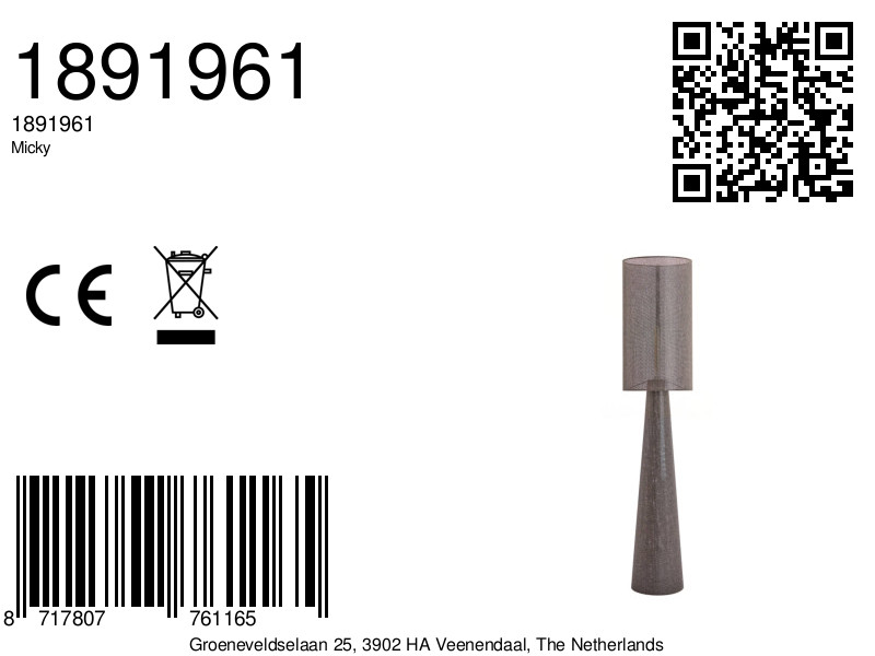 Graue Vintage-Stehlampe Light & Living Micky – Bild 7