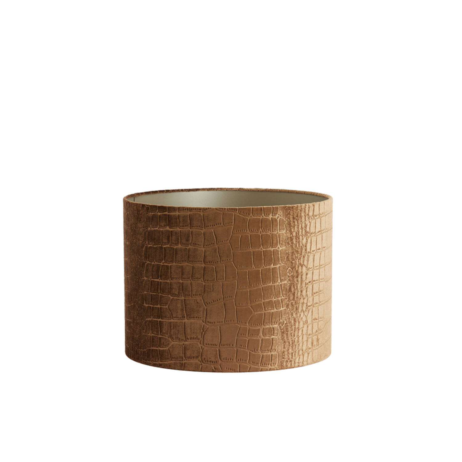Krokodilprint Lampenschirm braun Light & Living Praya