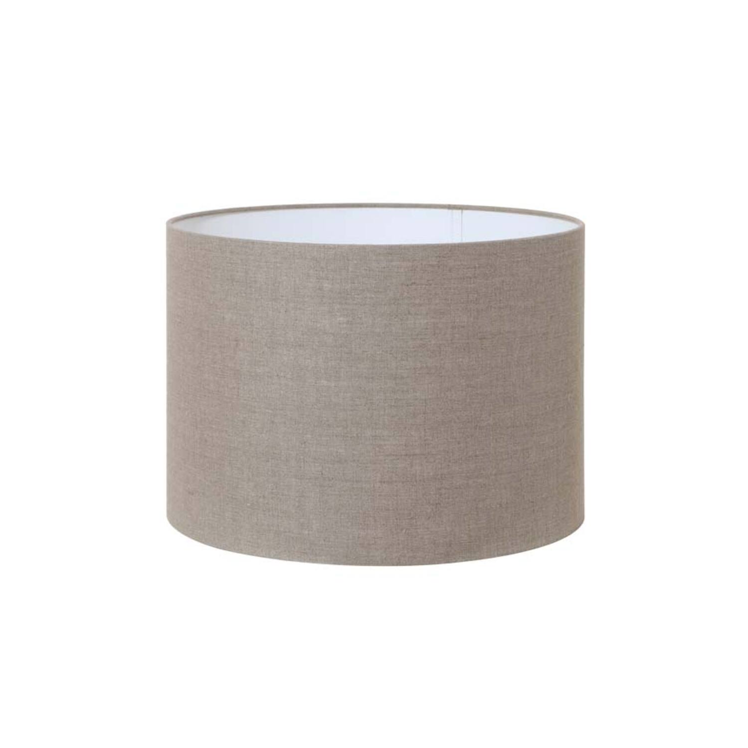 Beige zylinderförmiger Stofflampenschirm Light & Living Dark Linen
