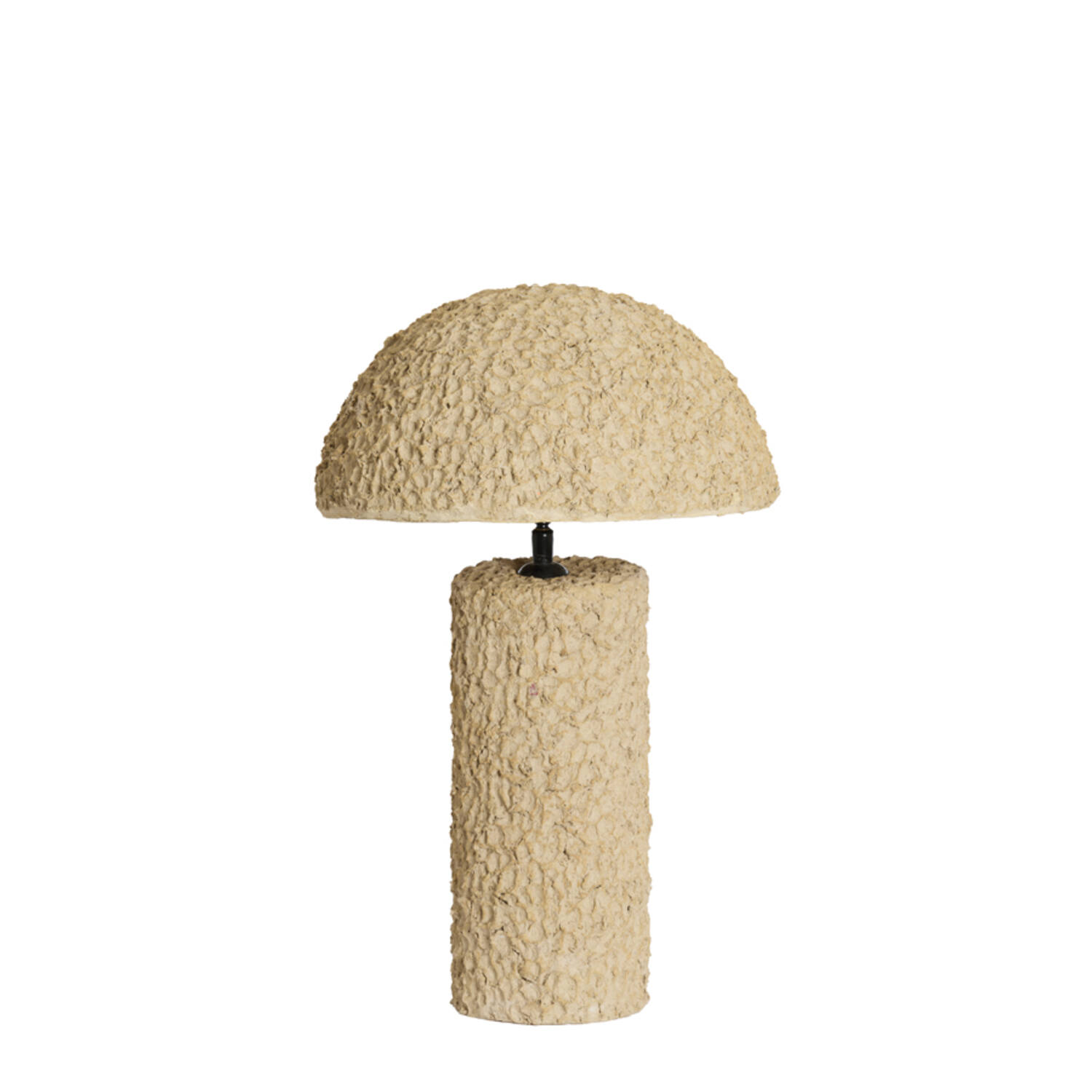 Beigefarbene Pilzlampe mit Struktur Light & Living Qazu