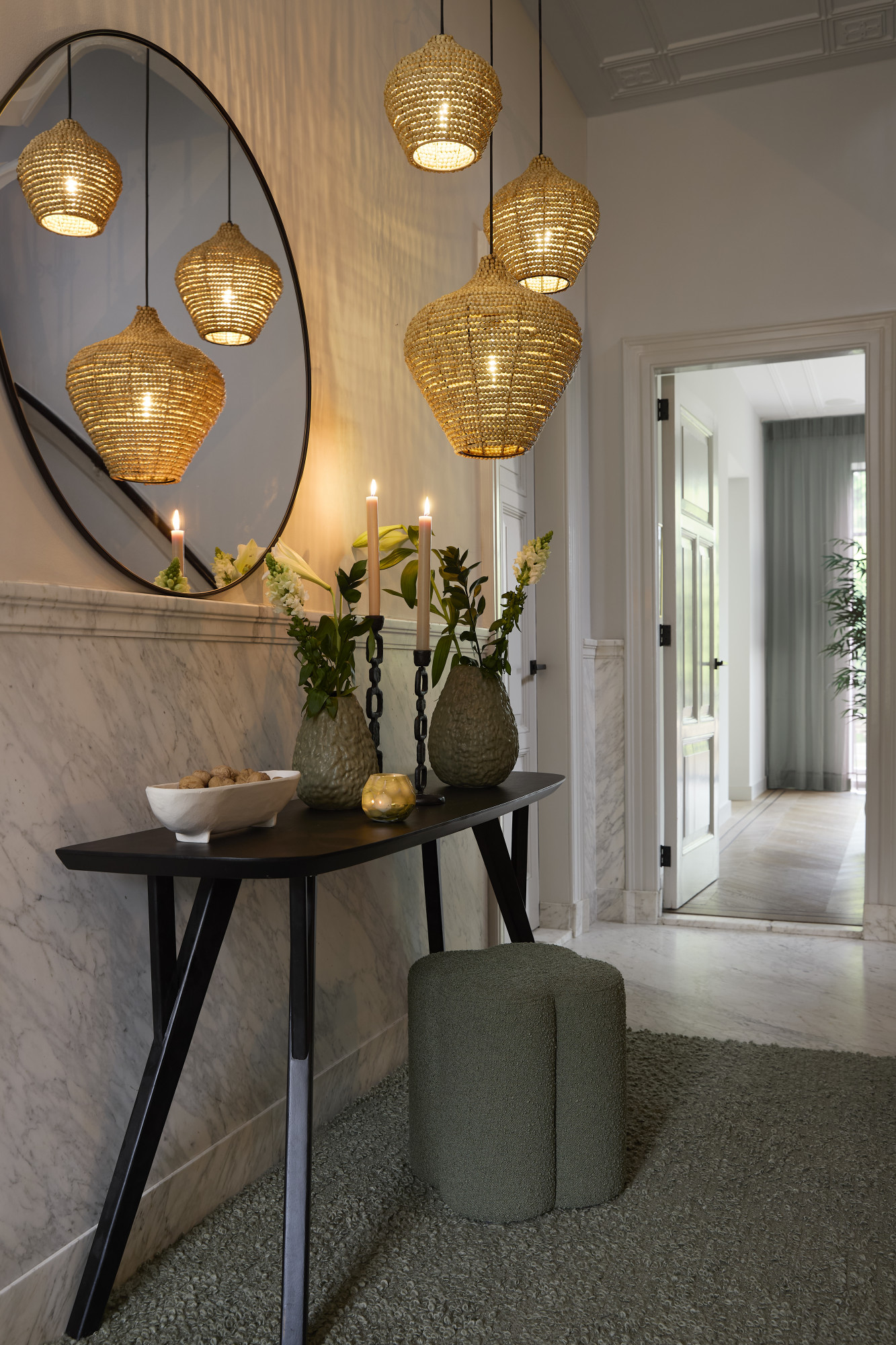 Natürliche Hängelampe mit Holzkugeln Light & Living Kalenga – Bild 4