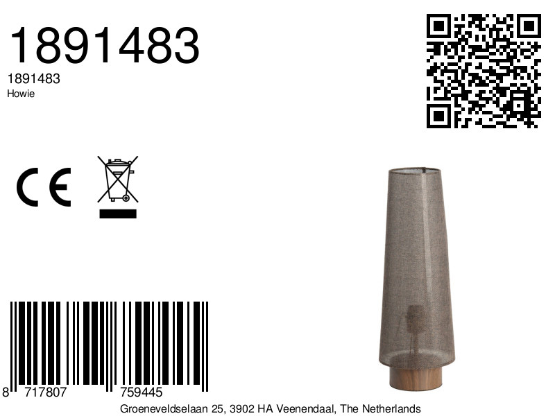 Vintage-Tischlampe mit Holzfuß Light & Living Howie – Bild 5