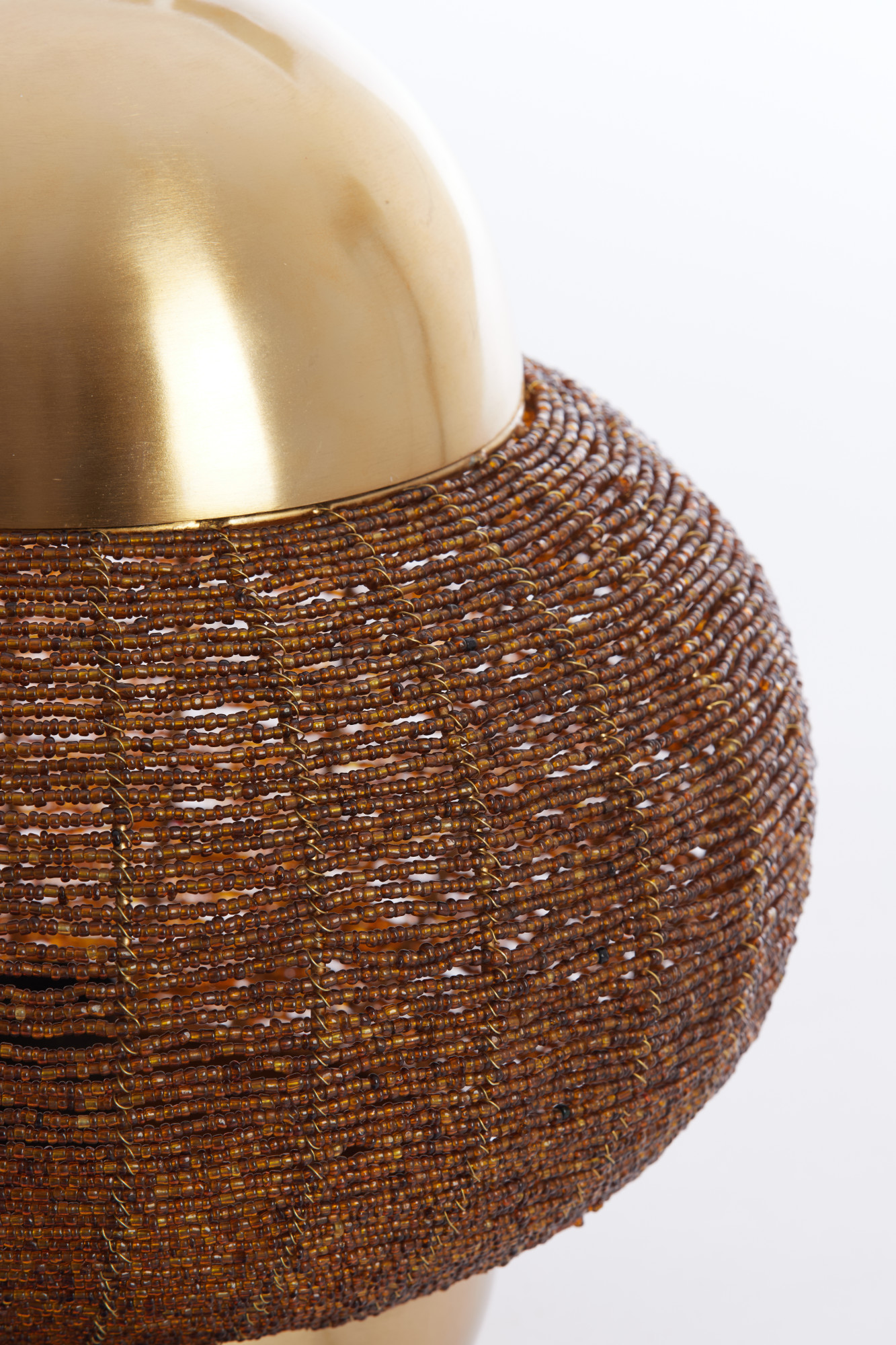 Braune Tischleuchte mit goldenen Akzenten Light & Living Cetara – Bild 3