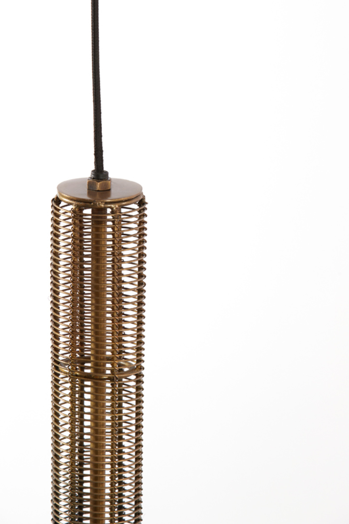 Braune Rattan-Hängelampe mit Metallrahmen Light & Living Tartu – Bild 7